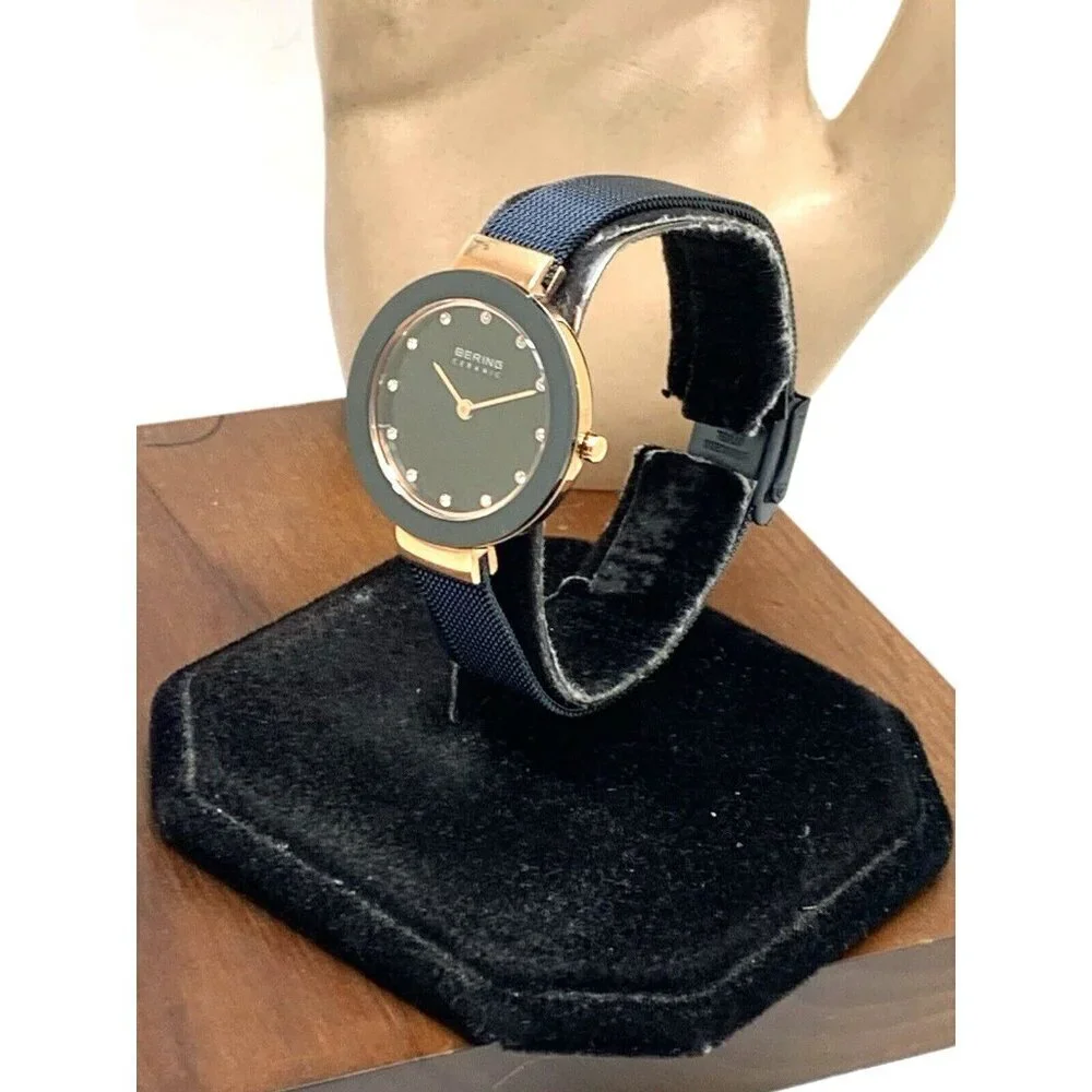 Bering Women's Watch 11429-367 Quartz Rose Gold Blue Mother of Pearl Cer…